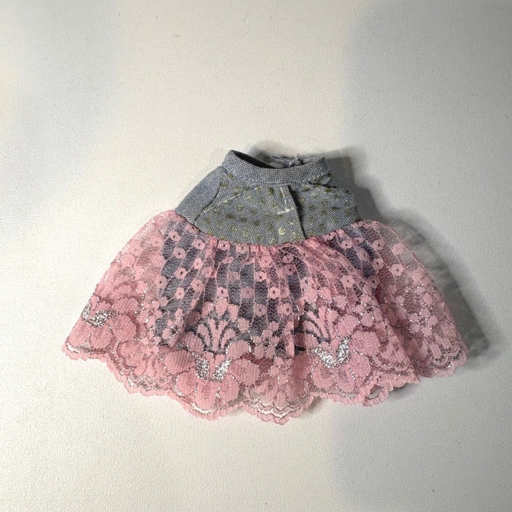 Barbie Doll Feelin Fun Western Cowgirl Denim and Pink Lace Skirt Vintage Mattel